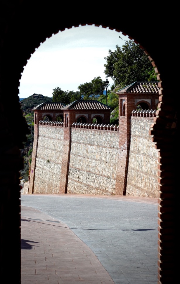 Entrance gates to Comares, Andalucia
