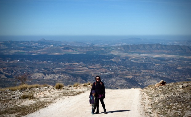 Sierra de Loja View of Huetor Tajar, Granada  Andalucia, Spain