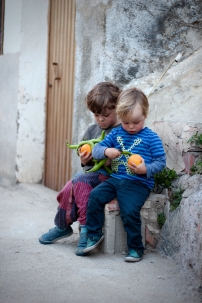 Oranges and Beans in Carataunas, Las Alpujarras, Andalucia, Spain